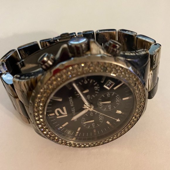 MICHAEL KORS Madison Chronograph Zebra-print Acetate Ladies Watch main image 3